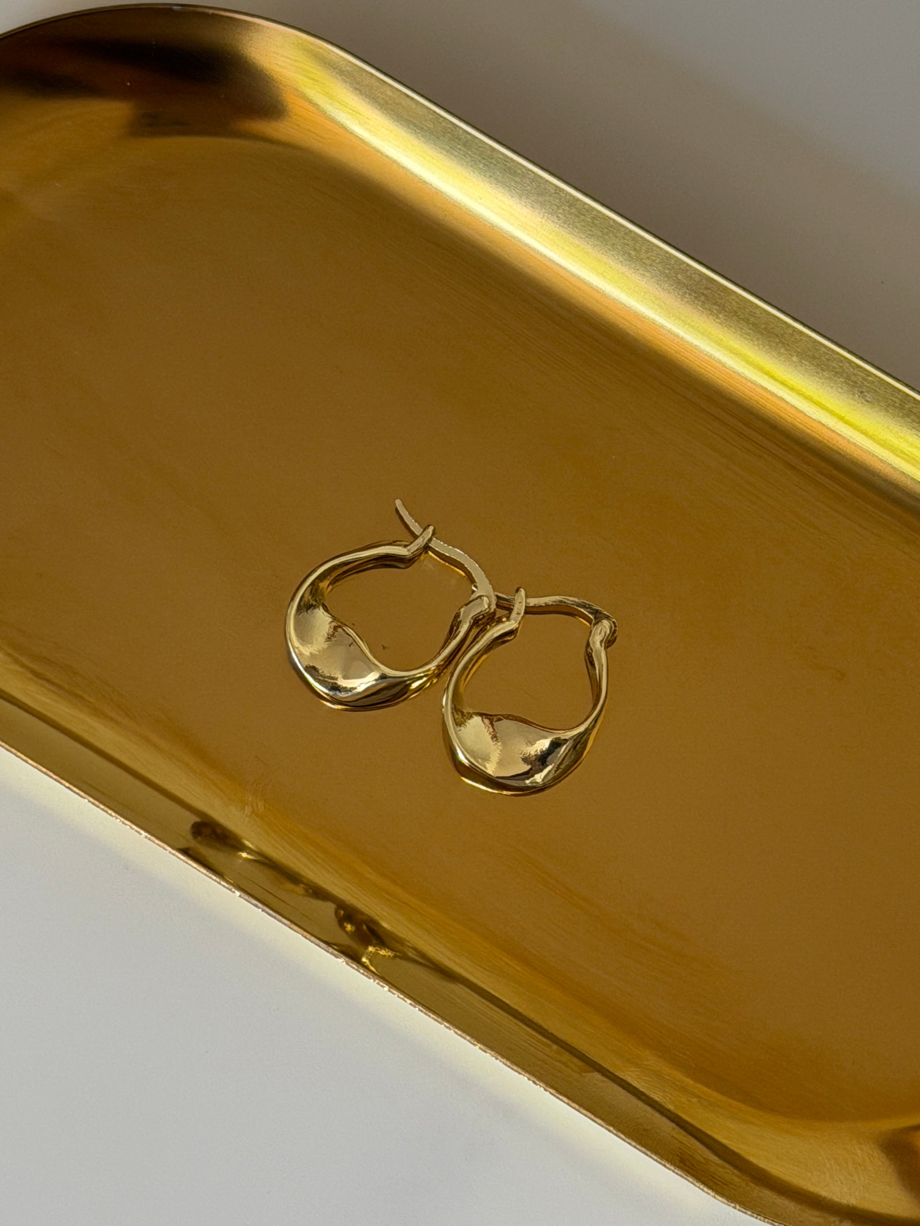 Gold Plated Swirl Dainty Hoops