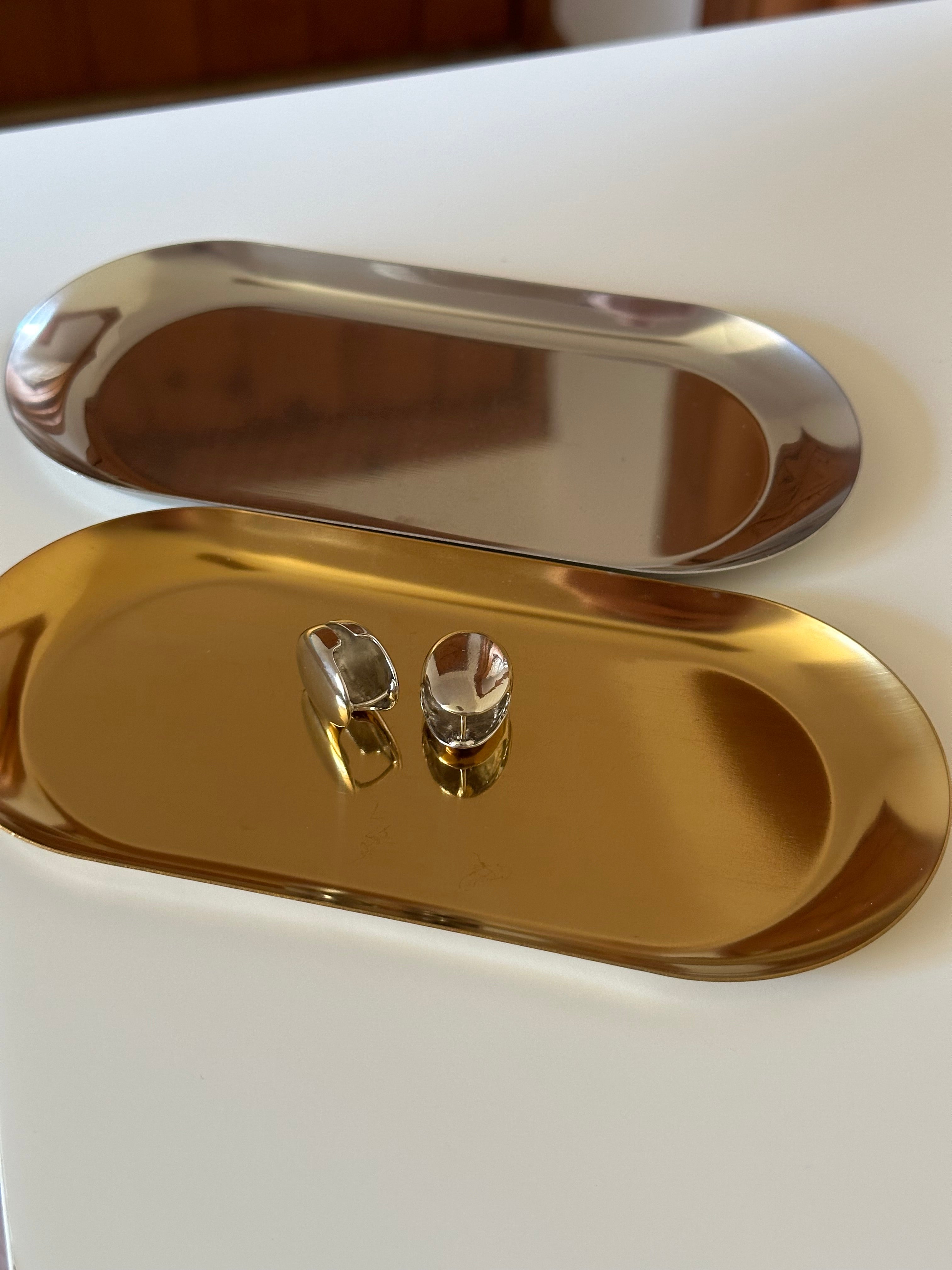 Silver Dangle Stud Clasp Oval Round Earrings