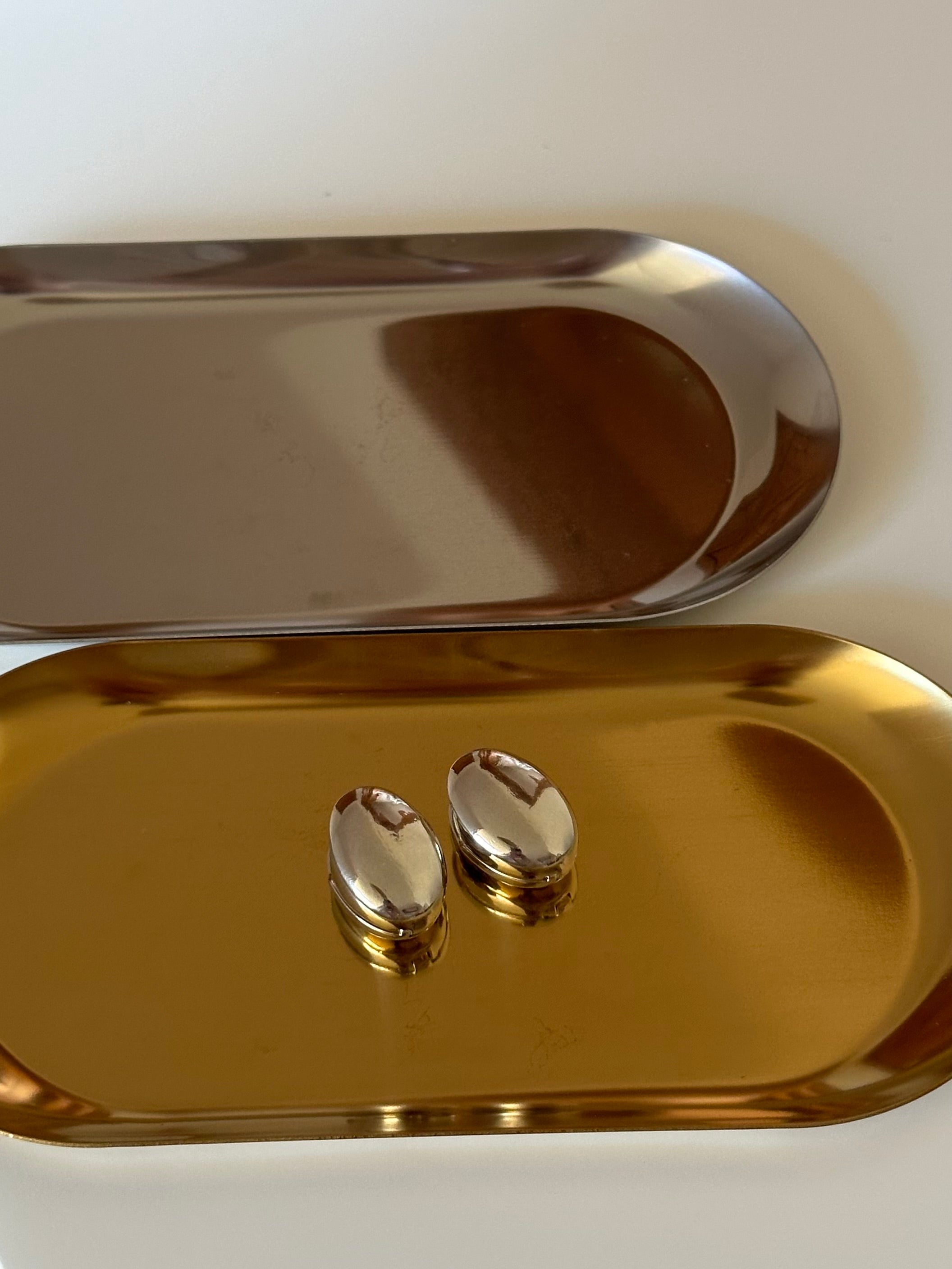 Silver Dangle Stud Clasp Oval Round Earrings